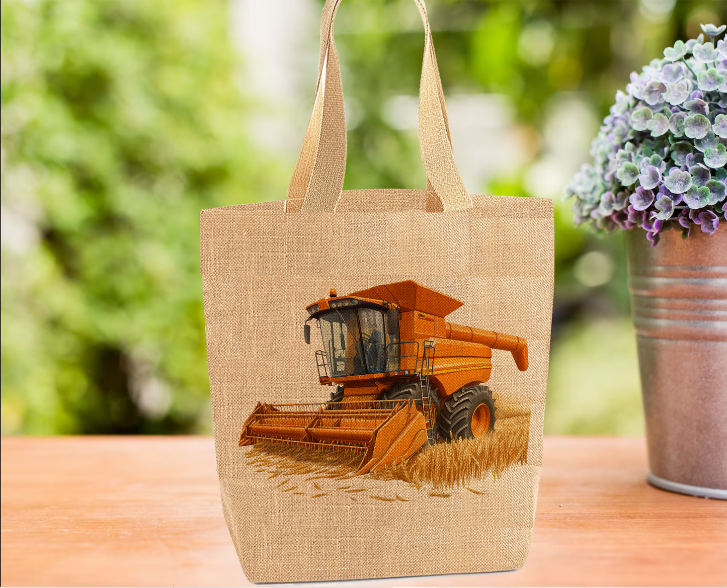 Combine Harvester (Orange) - Tote Bag