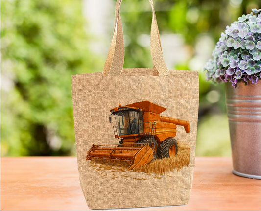 Combine Harvester (Orange) - Tote Bag