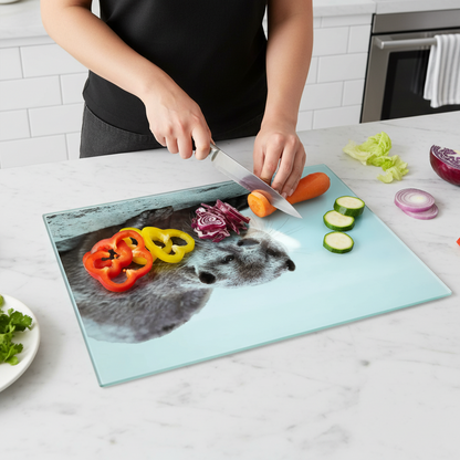 Otter Glass Chopping Board, Otter Cutting Board, Otter Worktop Saver