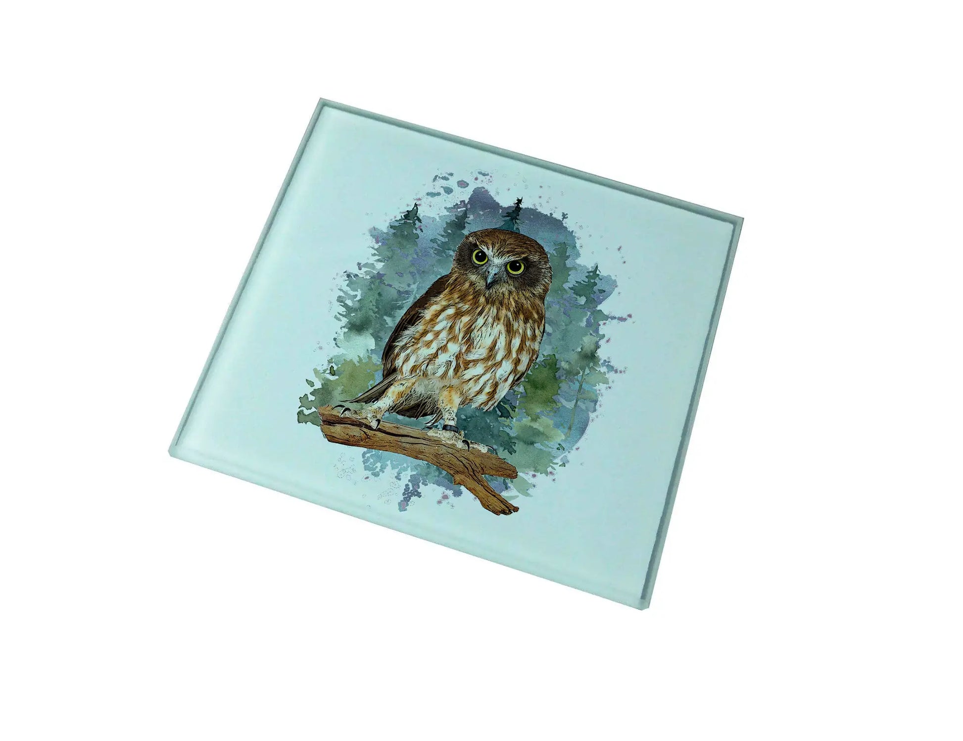 Owl Glass Coaster (Set of 4)