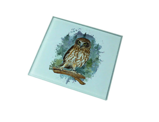 Owl Glass Coaster (Set of 4)