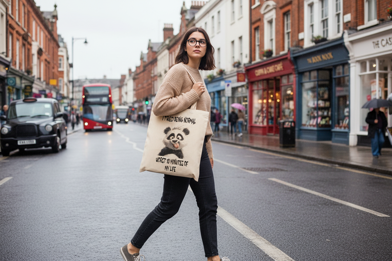 Panda Tote Bag.. I Tried Being Normal