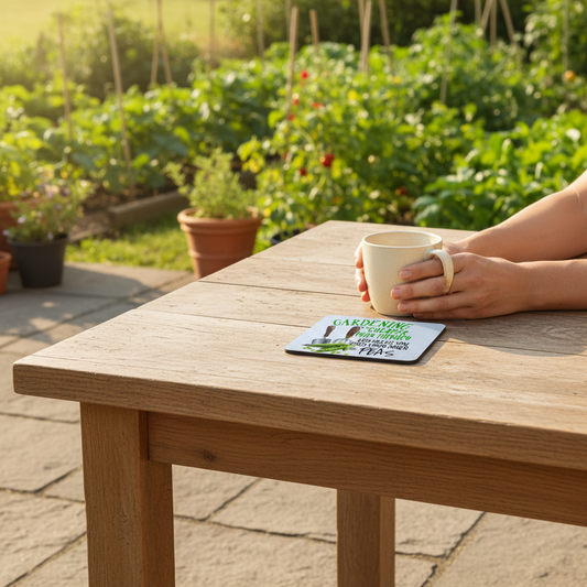 Gardening Is Cheaper than Therapy, Peas Coaster