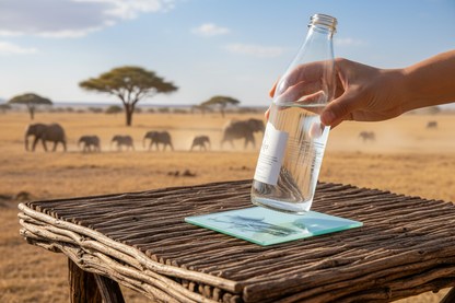 Elephant Glass Coaster (Set of 4)