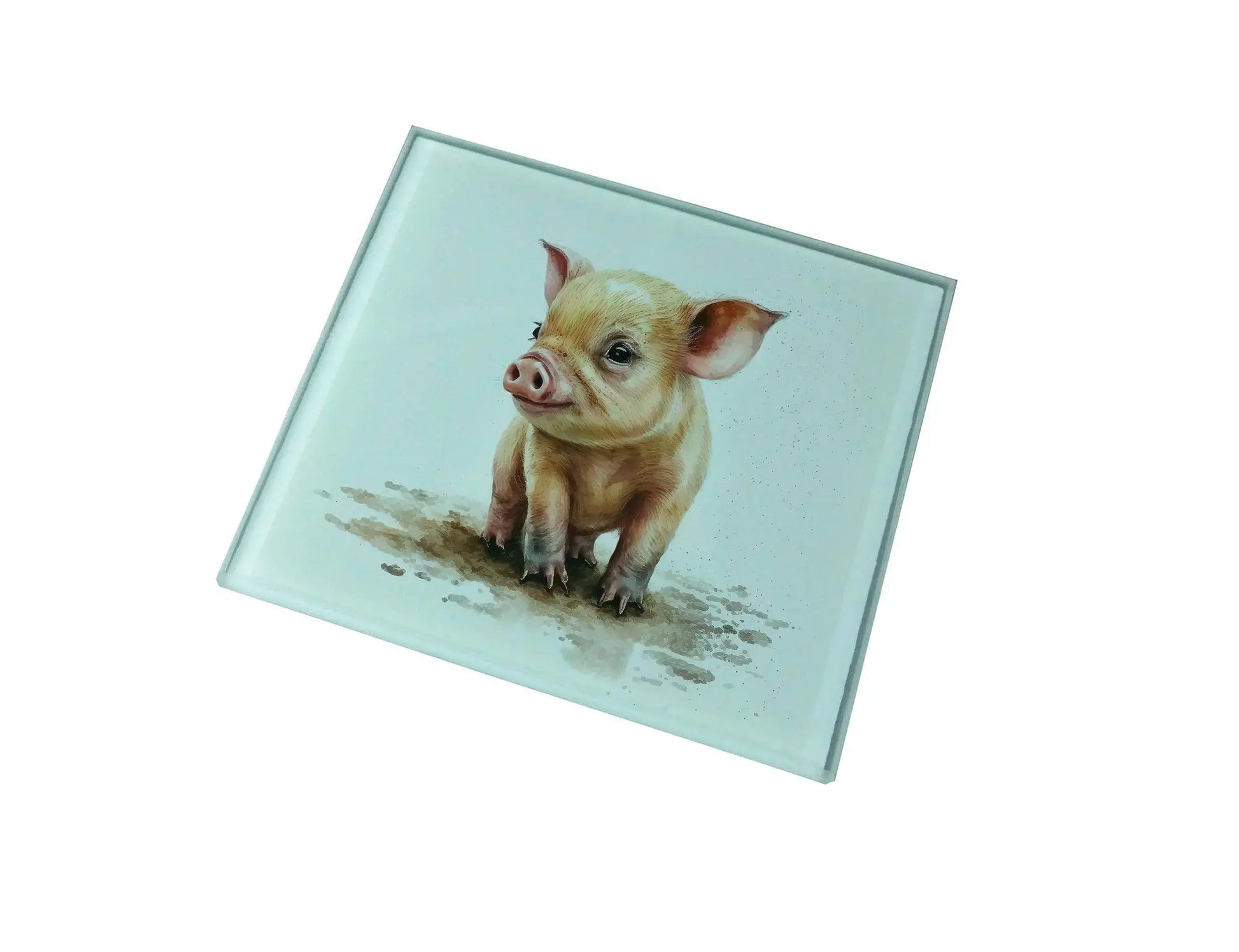 Pig Glass Coaster (Set of 4)
