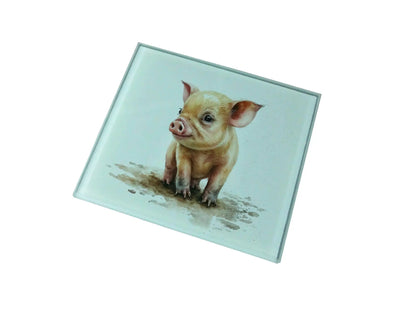 Pig Glass Coaster (Set of 4)