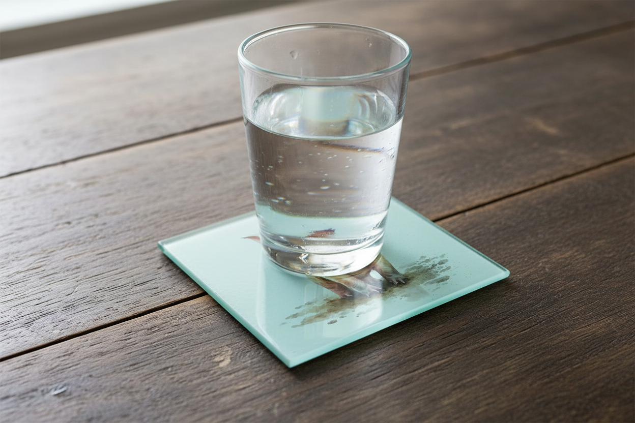 Pig Glass Coaster (Set of 4)