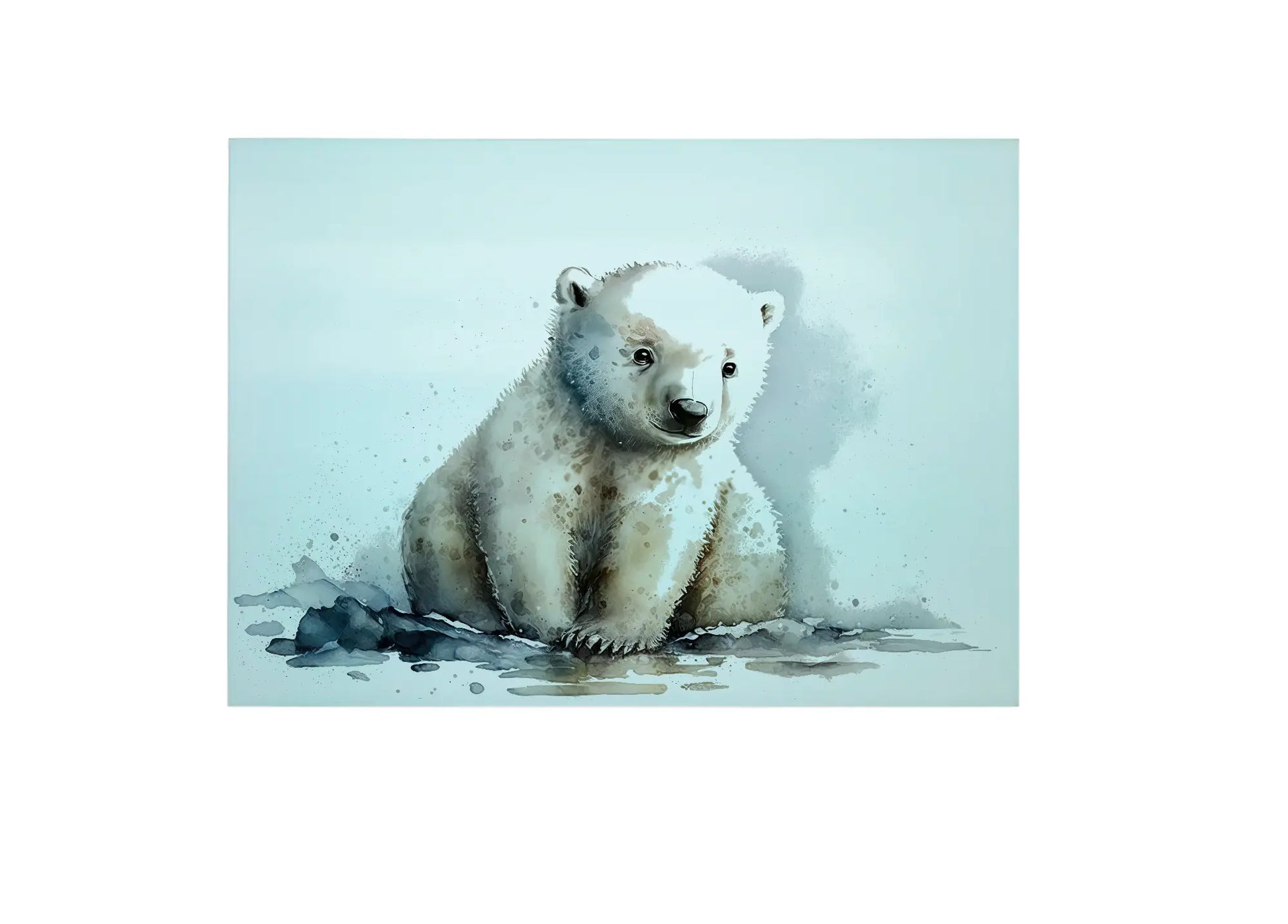 Polar Bear Glass Chopping Board, Polar Bear Worktop Saver