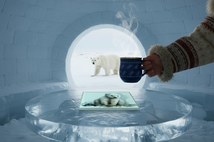 Polar Bear Glass Coaster (Set of 4)