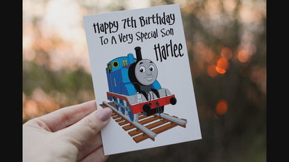 Cerdyn Pen-blwydd Nai Thomas y Peiriant Tanc, Cerdyn ar gyfer Nai