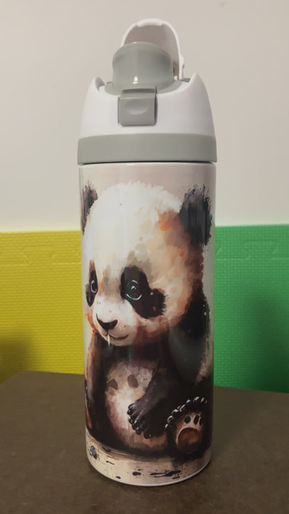 Panda Ciwt - Potel Diodydd Thermol 720ml - Un Cyffyrddiad
