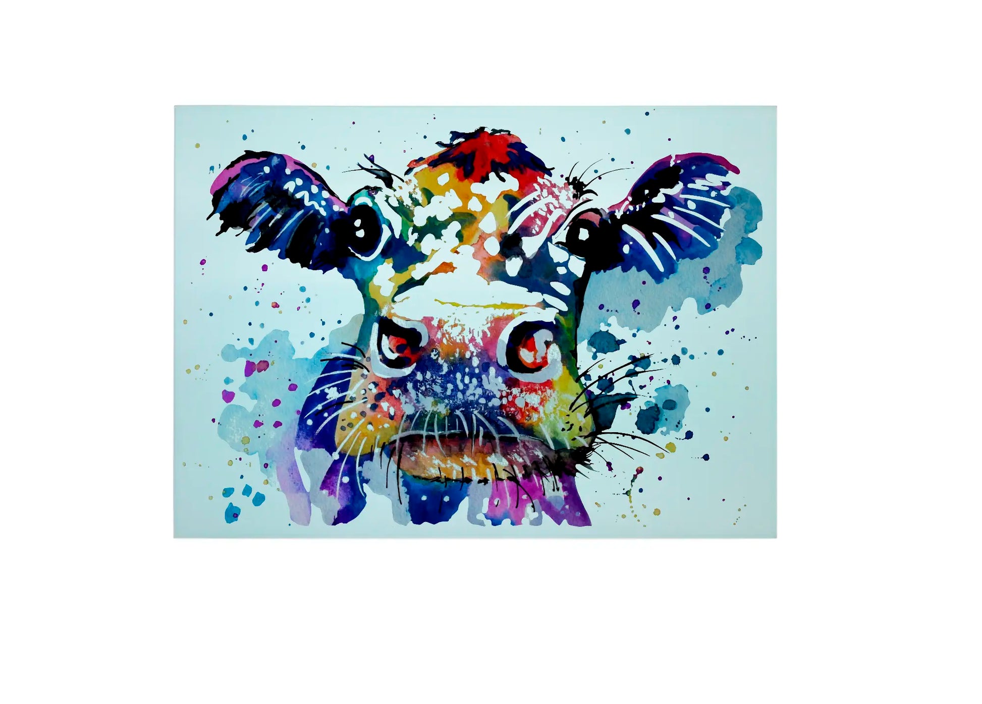 Cow Glass Chopping Board, Cow Cutting Board, Cow Worktop Saver