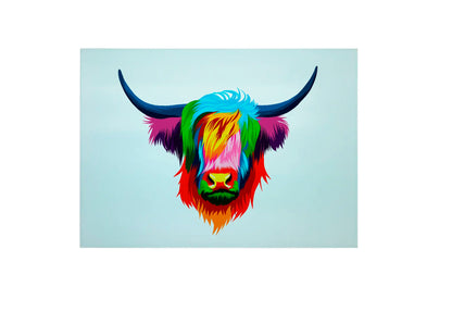 Highland Cow Glass Chopping Board - Highland Cow Worktop Protector