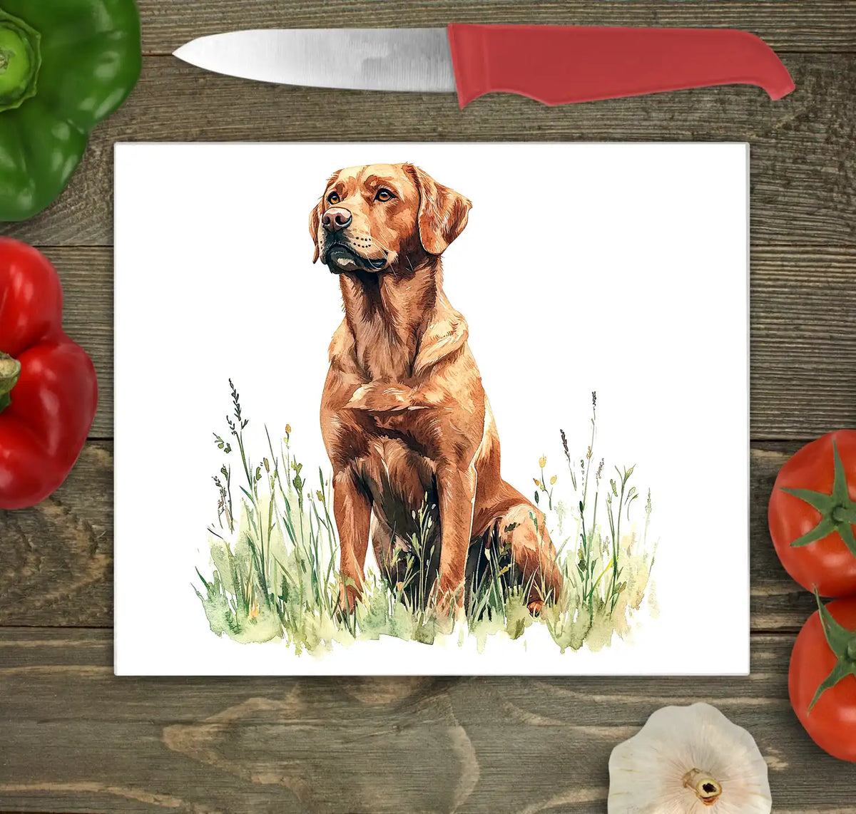 Red Fox Labrador Chopping Board - Red Fox Labrador Worktop Saver Red Fox Labrador Chopping Board - Red Fox Labrador Worktop Saver