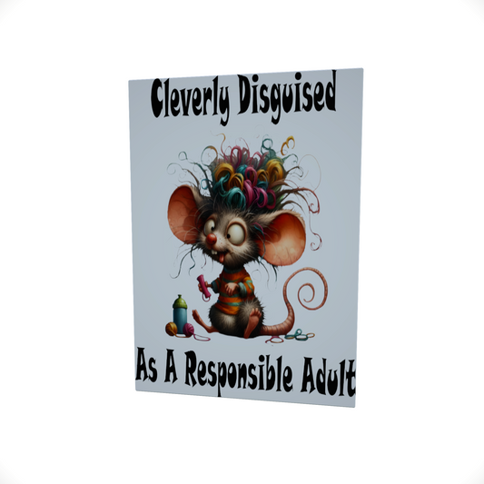 Cleverly Disguised As.... Glossy Aluminium Print