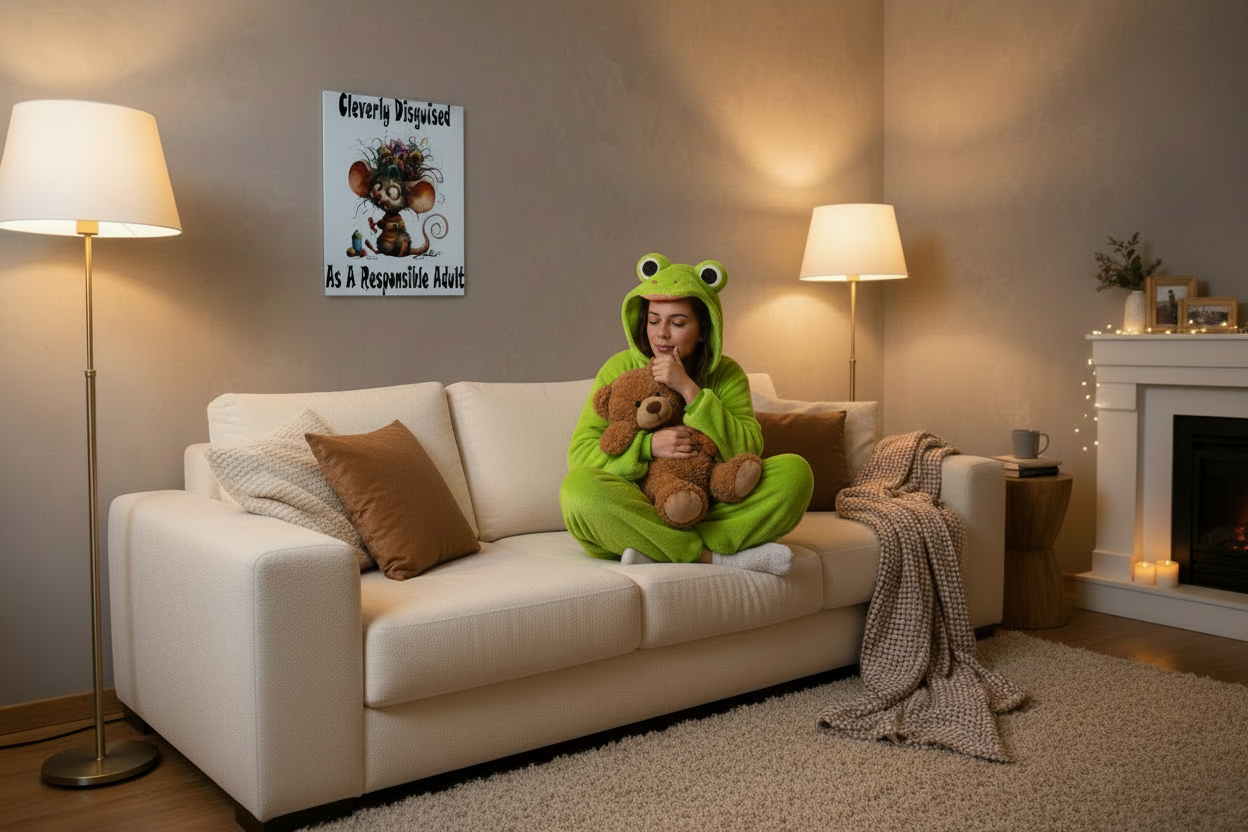 Cleverly Disguised As.... Glossy Aluminium Print