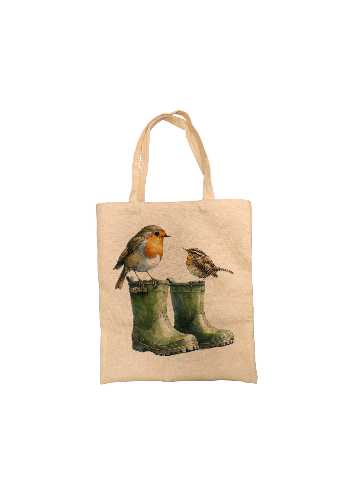 Robin and Wellies Tote Bag