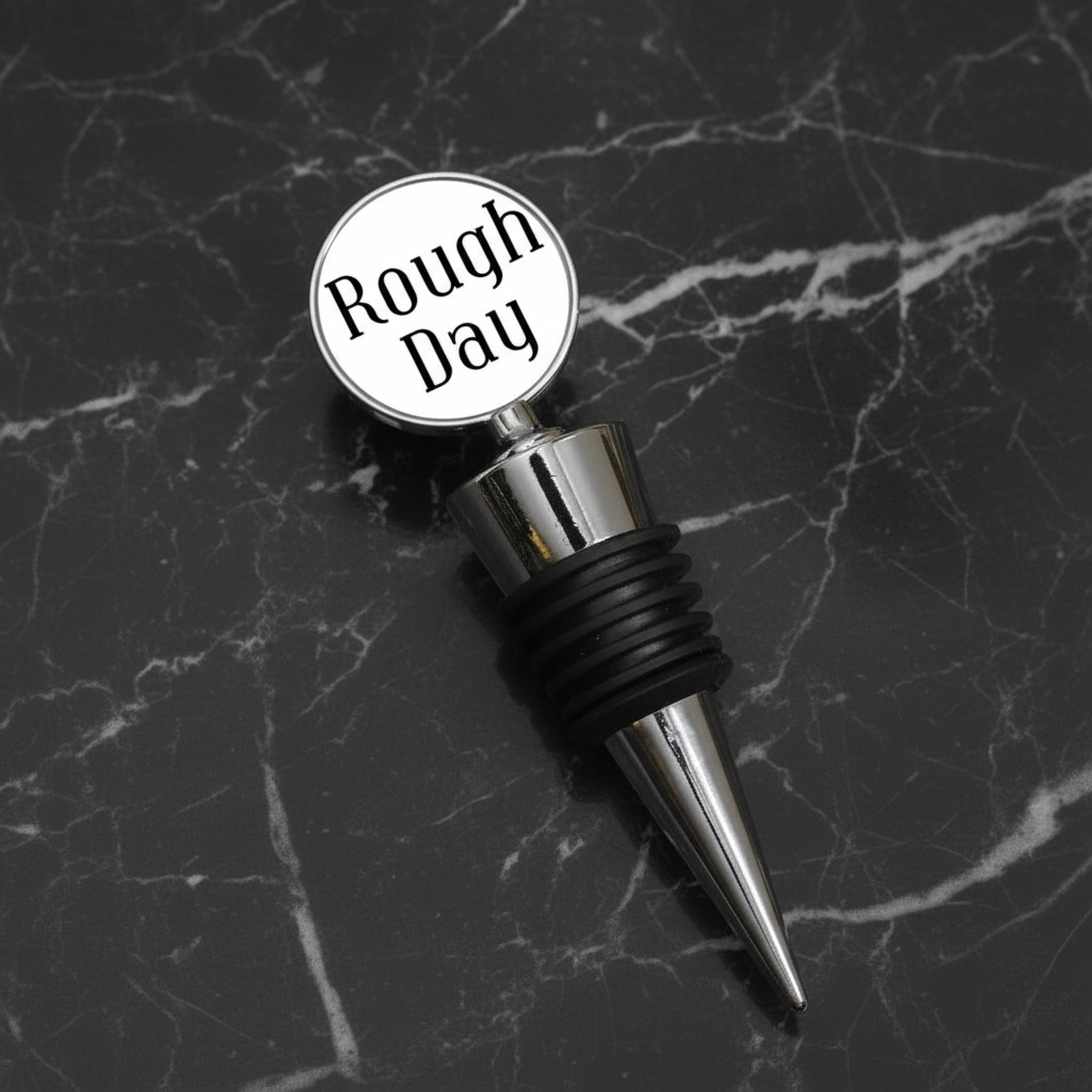 Rough Day Bottle Stopper, Custom Bottle Stopper, Wine Stopper
