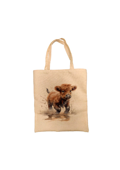 Highland Cow Tote Bag, Cow Bag, Personalised Tote Bag