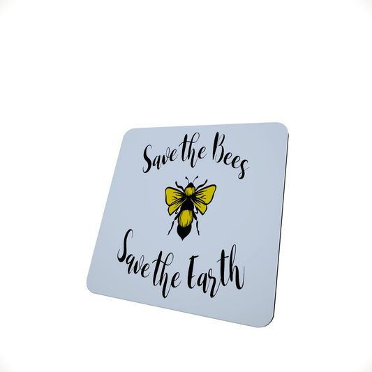 Save the Bees Hardboard Coaster