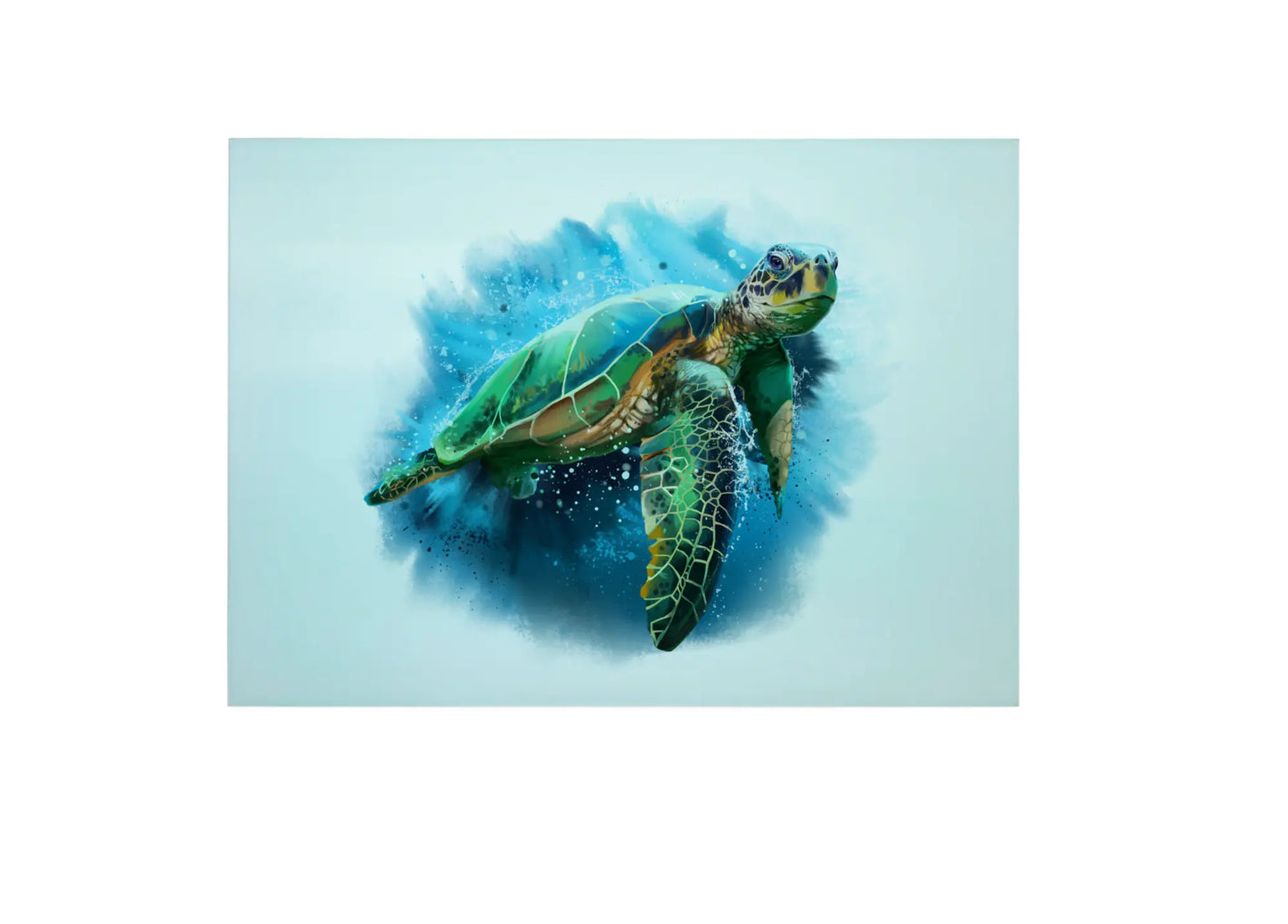 Sea Turtle Large Glass Chopping Board, Turtle Cutting Board