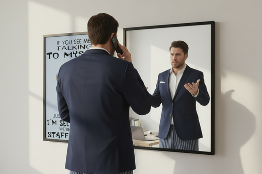 If You See Me Talking To Myself..... Glossy Aluminium Print