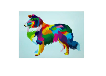 Sheltie Glass Chopping Board, Sheltie Glass Worktop Saver