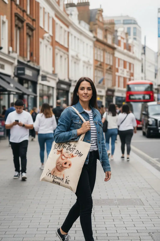 Today Is Slap an Idiot Day.. Pig Tote Bag