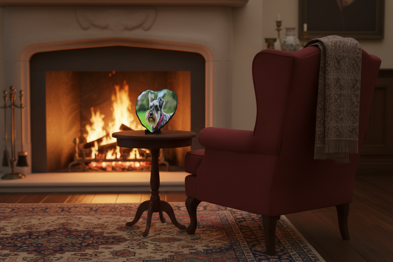 High Gloss Slate Heart 15cm X 15cm