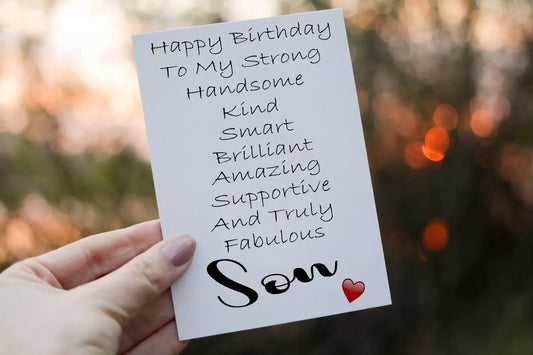 Son Birthday Card, Card for Birthday, Greetings Card