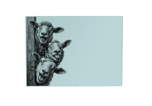 Laughing Sheep Glass Placemat