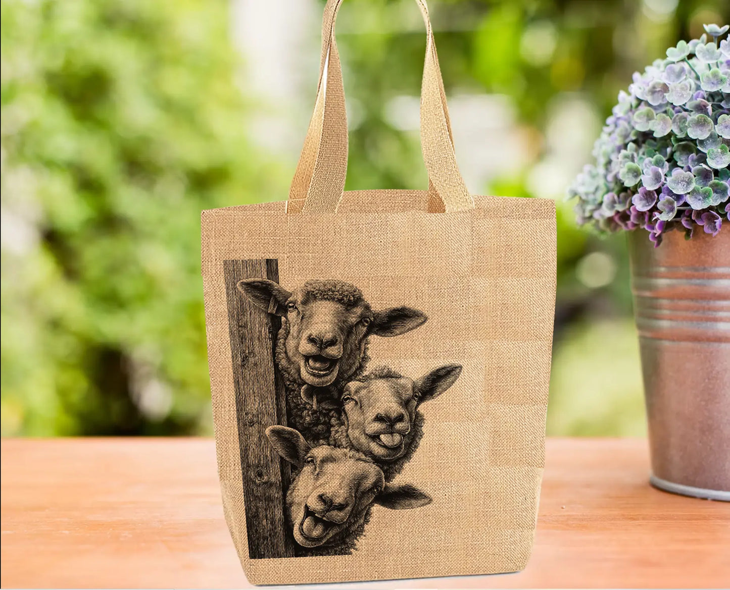 Peeking Sheep Tote Bag