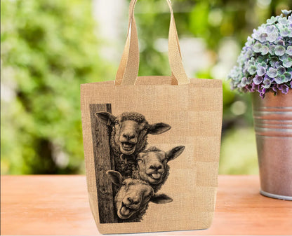 Peeking Sheep Tote Bag