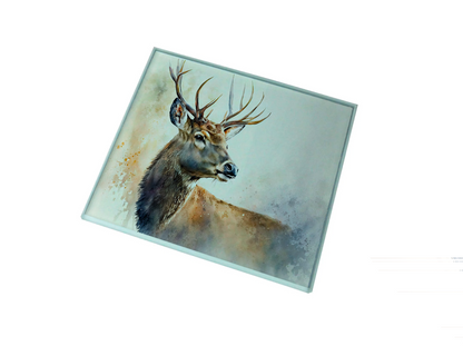 Stag Glass Coaster (Set of 4)