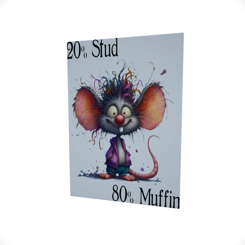 20% Stud.. 80% Muffin..... Glossy Aluminium Print