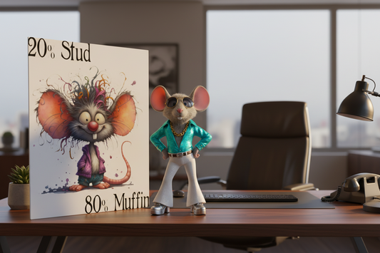 20% Stud.. 80% Muffin..... Glossy Aluminium Print