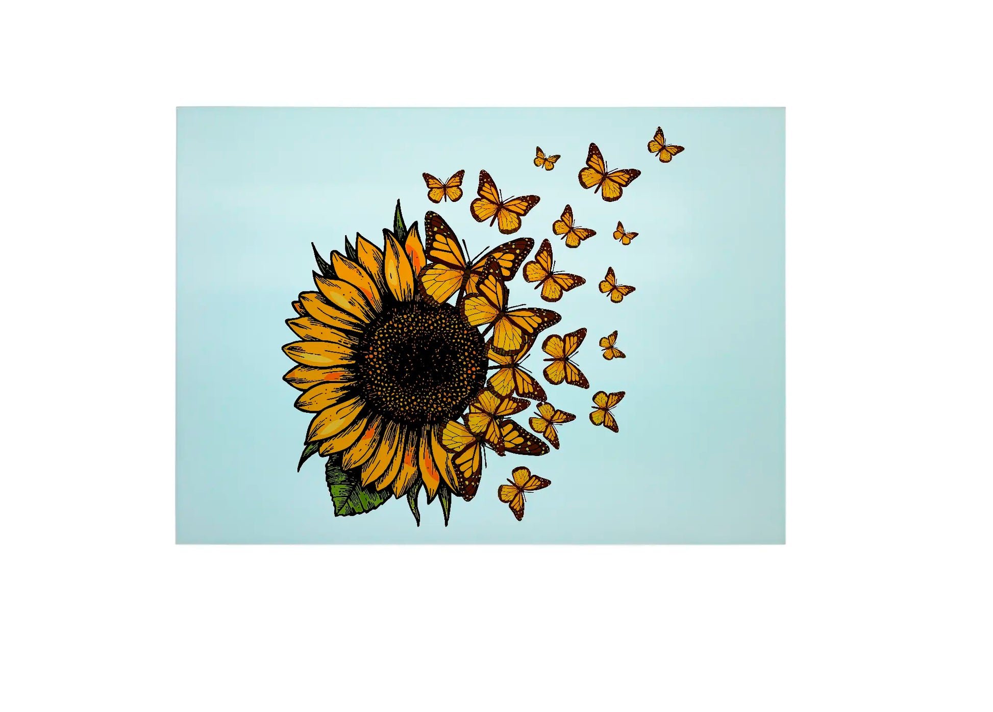 Butterfly Glass Chopping Board, Butterfly Worktop Saver