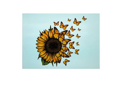 Butterfly Glass Chopping Board, Butterfly Worktop Saver