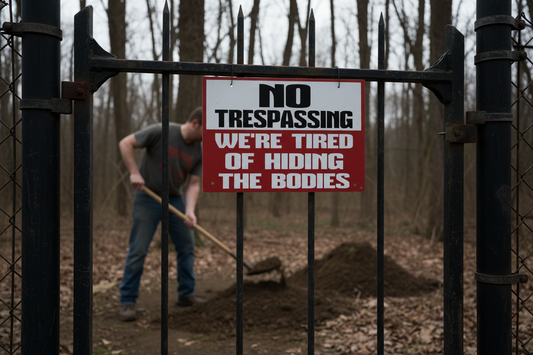 No Trespassing..... Glossy Aluminium Print