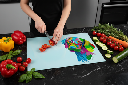 Hungarian Vizsla Glass Chopping Board, Hungarian Vizsla Worktop Saver