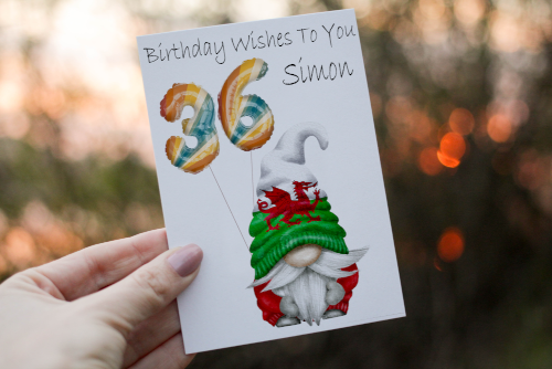 Welsh Gnome Age Birthday Card