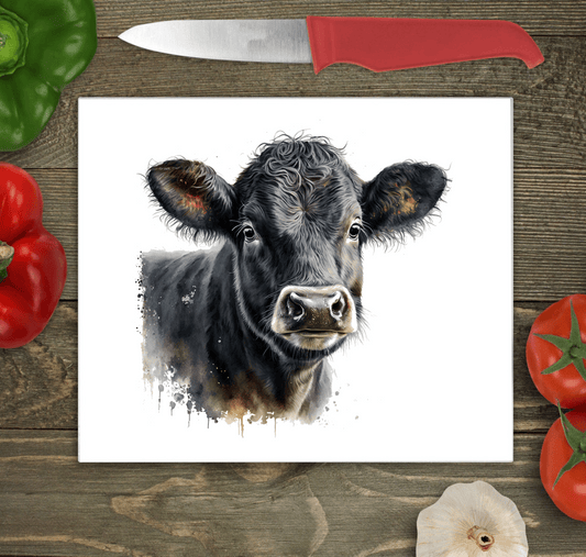 Welsh Black Glass Chopping Board, Welsh Black Worktop Saver