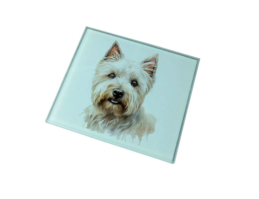 West Highland Terrier - Westie Glass Coaster (Set of 4)