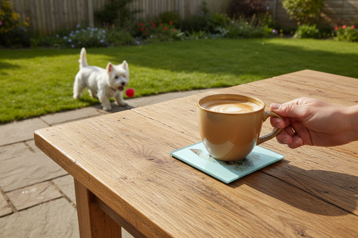 West Highland Terrier - Westie Glass Coaster (Set of 4)