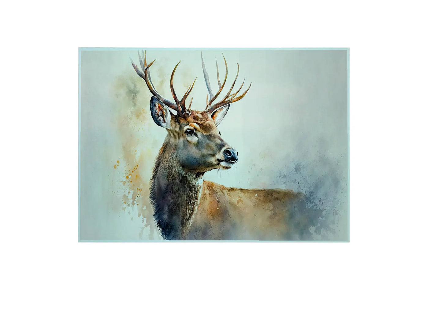 Woodland Stag Glass Chopping Board, Stag Worktop Saver