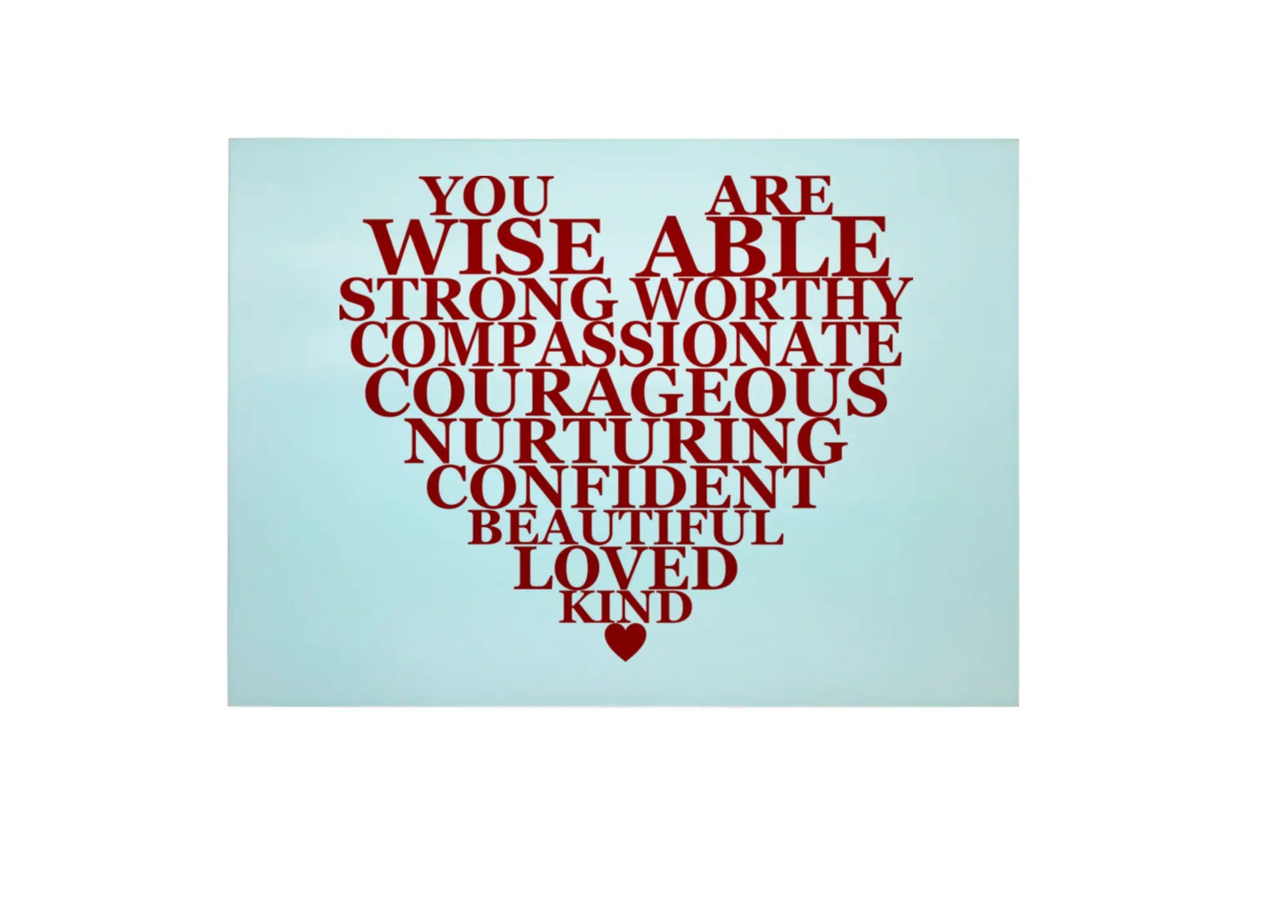 Inspirational Heart Large Glass Chopping Board - Inspirational Worktop Saver