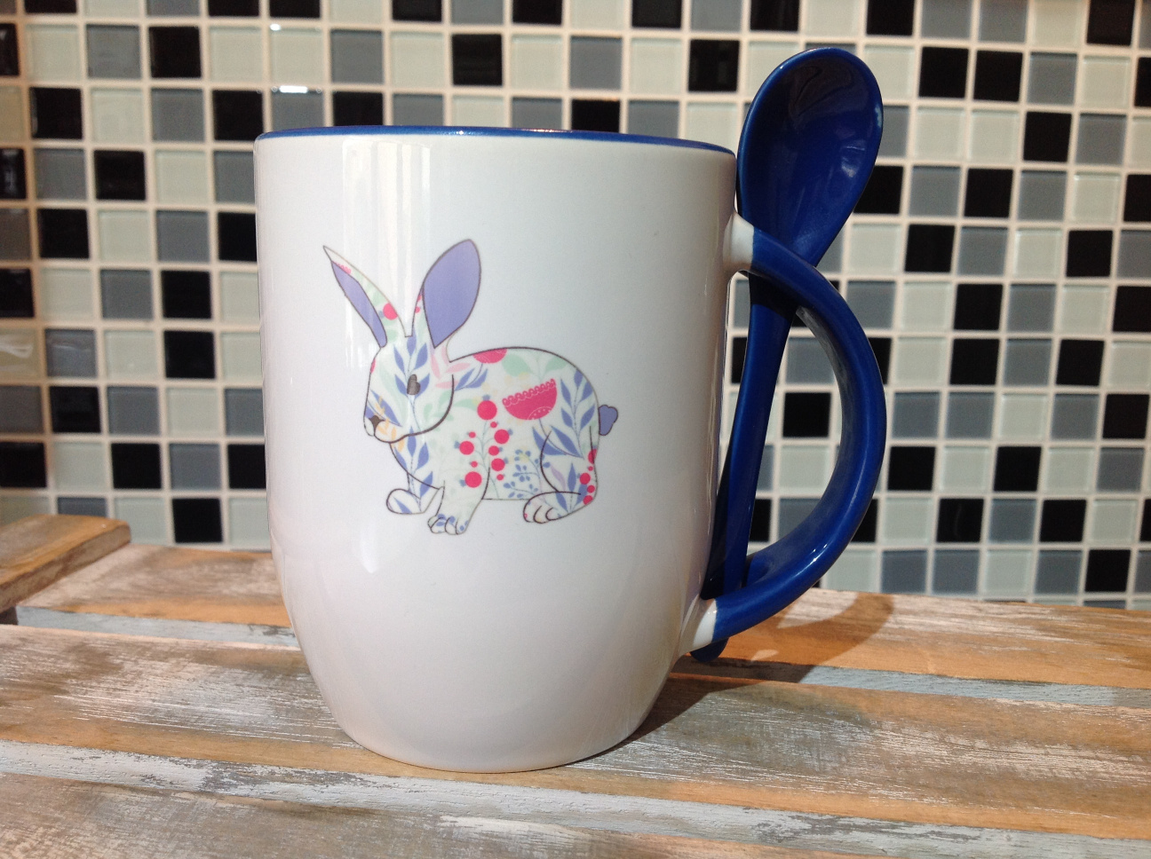 Rabbit Mug & Spoon Set - Click Image to Close