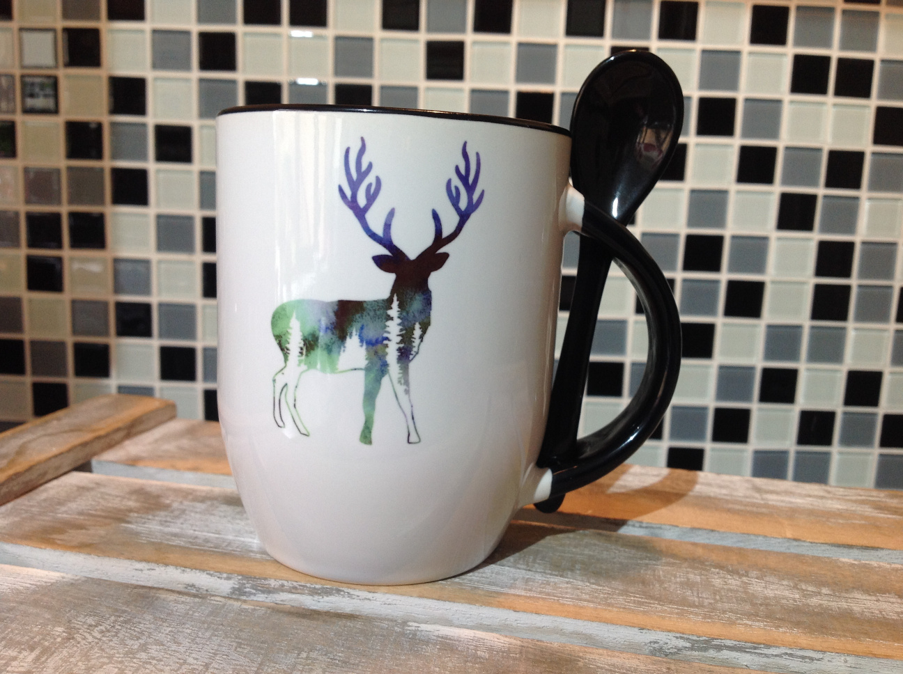 Woodland Stag Mug & Spoon Set