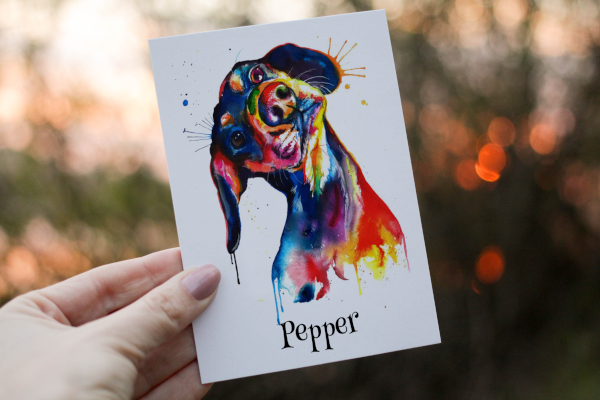 Dachshund Greetings Card, personalised greetings card Dachshund Greetings Card, personalised greetings card