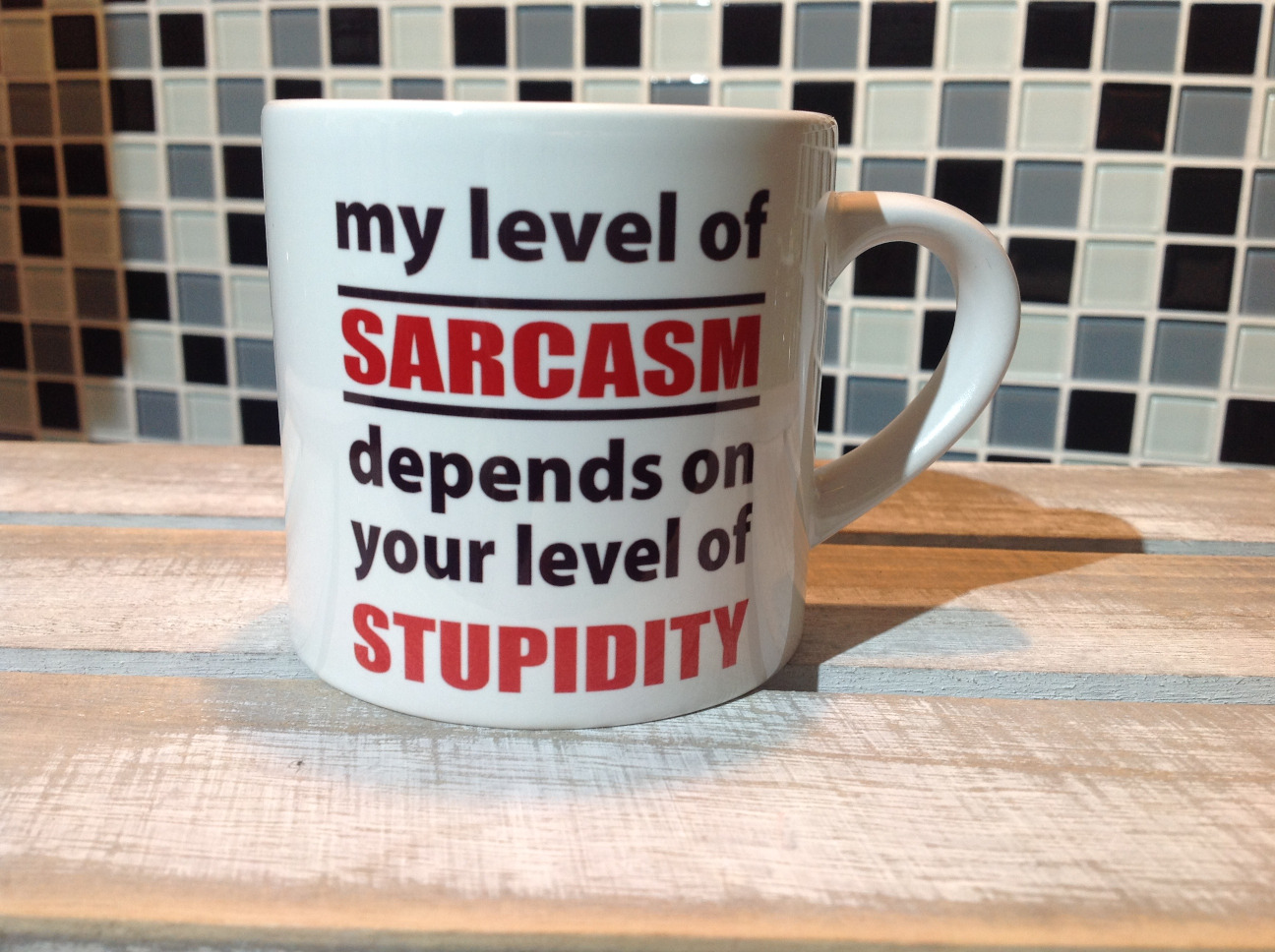 Sarcasm Espresso Mug - My Level Of Sarcasm ....